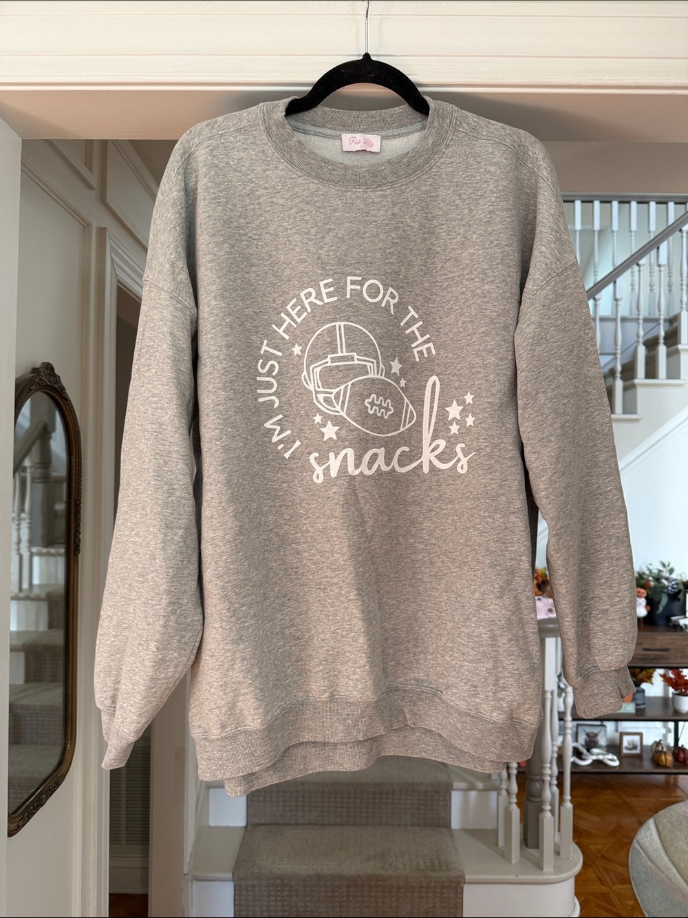Pink Lily Football Sweatshirt